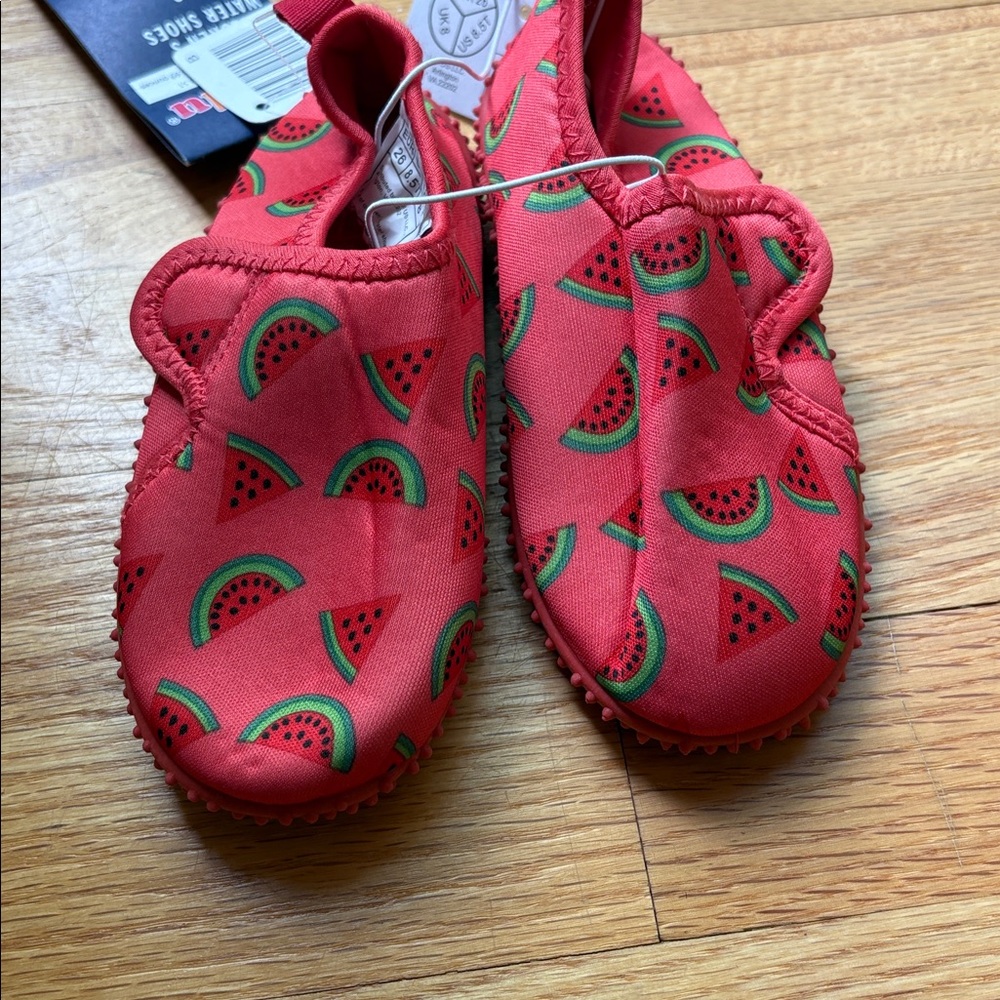 Lupilu Kids Water Shoes Watermelon Print Slip On Swim Shoes Size 8.5T